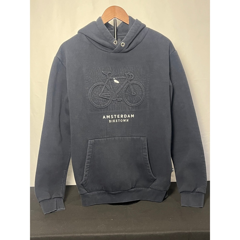 Fox Originals Amsterdam Biketown Embossed Bicycle Hoodie Mens Medium Black
